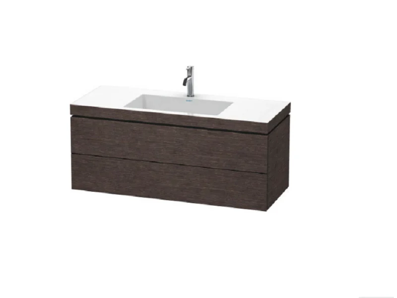 Тумба под раковину, Duravit, L-Cube, шгв 1200*480*500, раковина-в комплекте, цвет-дуб темный брашированный