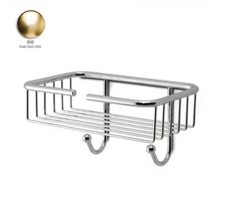 Мыльница, 3SC, Appy & Griglie, с двумя крючками, шгв 200*130*110, цвет-Matt Gold 24Kt