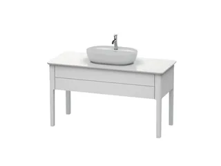 Тумба для консоли, Duravit, Luv, шгв 1388*570*743, раковина-необходимо заказать, цвет-белый шелковисто-матовый