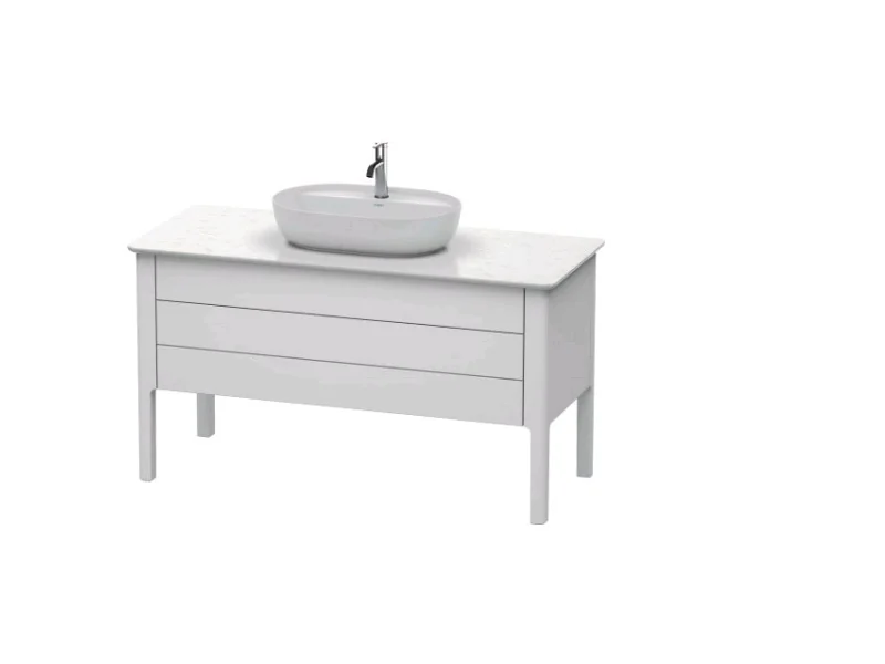 Тумба для консоли, Duravit, Luv, шгв 1388*570*743, раковина-необходимо заказать, цвет-белый шелковисто-матовый