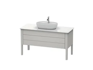 Тумба для консоли, Duravit, Luv, шгв 1338*570*743, раковина-необходимо заказать, цвет-скандинавский белый шелковисто-матовый
