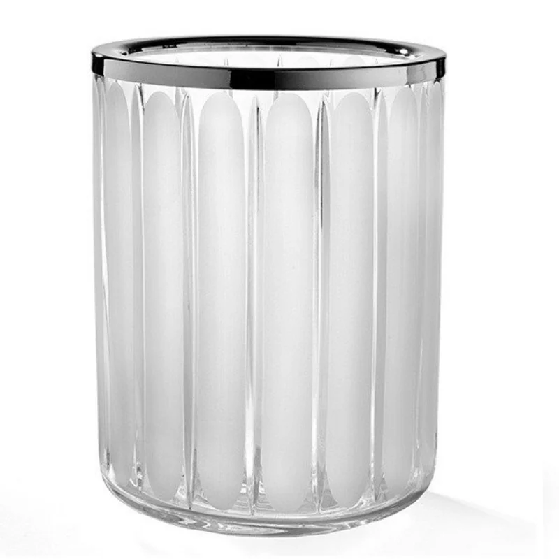 Урна, 3SC, Montblanc Crystal, без крышки, шгв 200*200*280, цвет-хрусталь прозрачный/хром