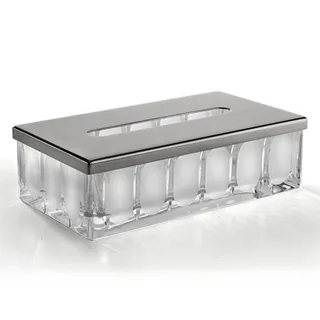 Диспенсер для бумажных салфеток, 3SC, Montblanc Crystal, шгв 230*125*70, цвет-прозрачный хрусталь/хром