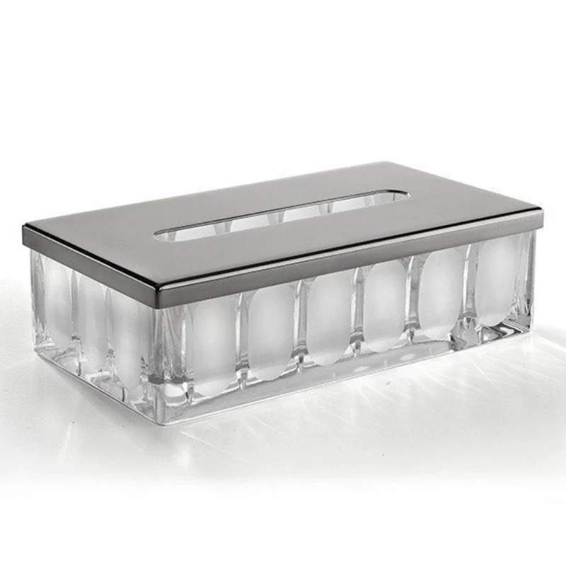 Диспенсер для бумажных салфеток, 3SC, Montblanc Crystal, шгв 230*125*70, цвет-прозрачный хрусталь/хром