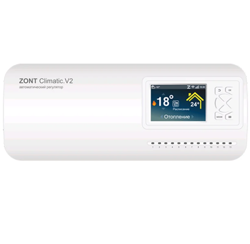 Регулятор ZONT Climatic.V2, погодозависимый автоматический, для управления комплексными системами отопления и ГВС