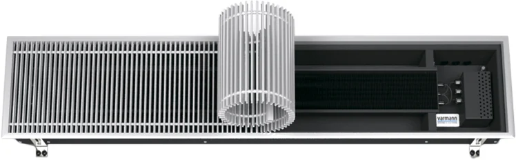 Конвектор, Ntherm, 300*200*800, роликовая решётка, алюминий, натуральный, рамка-U-образный профиль, 583 Вт