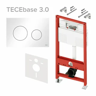 Инсталляция, TECE, TECEbase 3.0, для унитаза, шгв 500*230*1320, клавиша-TECEloop, цвет клавиши-белый