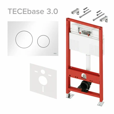 Инсталляция, TECE, TECEbase 3.0, для унитаза, шгв 500*230*1320, клавиша-TECEloop, цвет клавиши-белый
