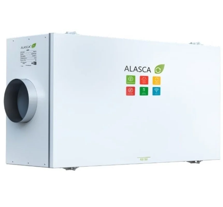 P500ECW Pro, Вентиляционная установка Alasca P приточная + смес. узел, заслонки, датчики