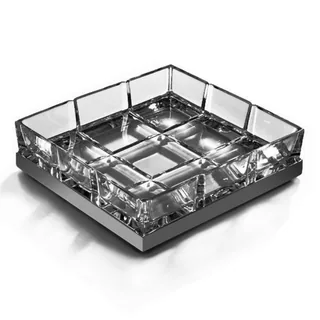 Мыльница, 3SC, Palace Crystal, шгв 120*110*30, цвет-прозрачный хрусталь/Black Matt Satin Nickel