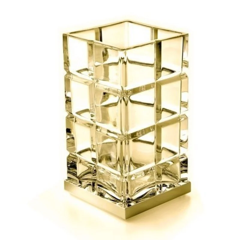 Стакан, 3SC, Palace Crystal, шгв 75*75*140, цвет-хрусталь Amber/Polished Gold 24Kt
