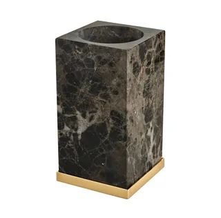 Стакан, 3SC, Palace Emperador, шгв 75*75*140, цвет-мрамор Emperador Dark/Polished Gold 24Kt