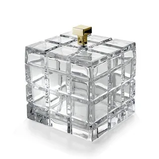 Контейнер универсальный, 3SC, Palace Crystal, с крышкой, шгв 115*110*135, цвет-прозрачный хрусталь/Polished Gold 24Kt