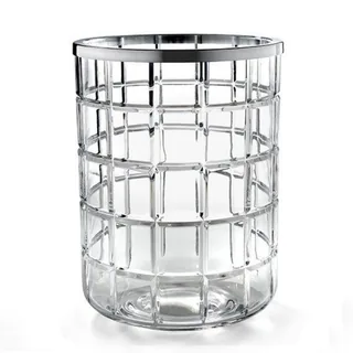 Урна, 3SC, Palace Crystal, без крышки, шгв 200*200*280, цвет-прозрачный хрусталь/хром