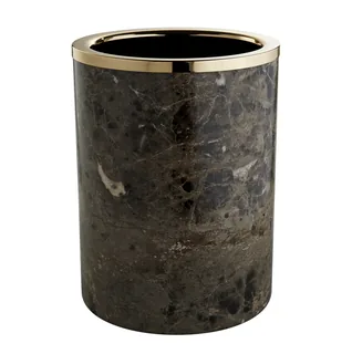 Урна, 3SC, Palace Emperador, без крышки, шгв 200*200*280, цвет-мрамор Emperador Dark/Polished Gold 24Kt