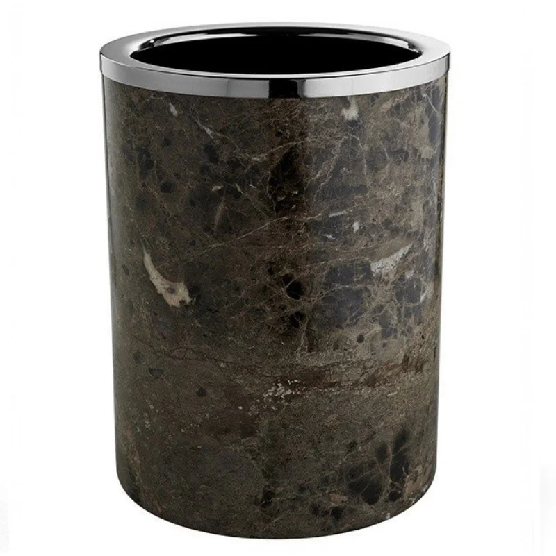 Урна, 3SC, Palace Emperador, без крышки, шгв 200*200*280, цвет-мрамор Emperador Dark/хром