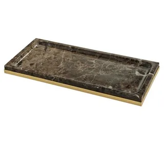 Лоток универсальный, 3SC, Palace Emperador, шгв 340*155*20, цвет-мрамор Emperador Dark/Polished Gold 24Kt