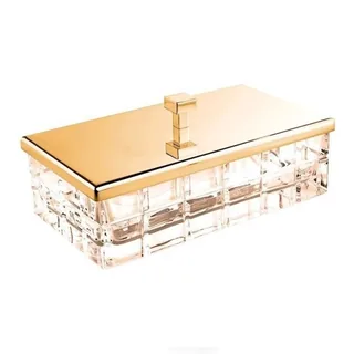 Контейнер универсальный, 3SC, Palace Crystal, с крышкой, шгв 230*125*100, цвет-хрусталь Amber/Polished Gold 24Kt — иконка