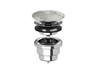 Донный клапан, CIELO, назначение-универсальный, цвет-Carrara Statuario — иконка