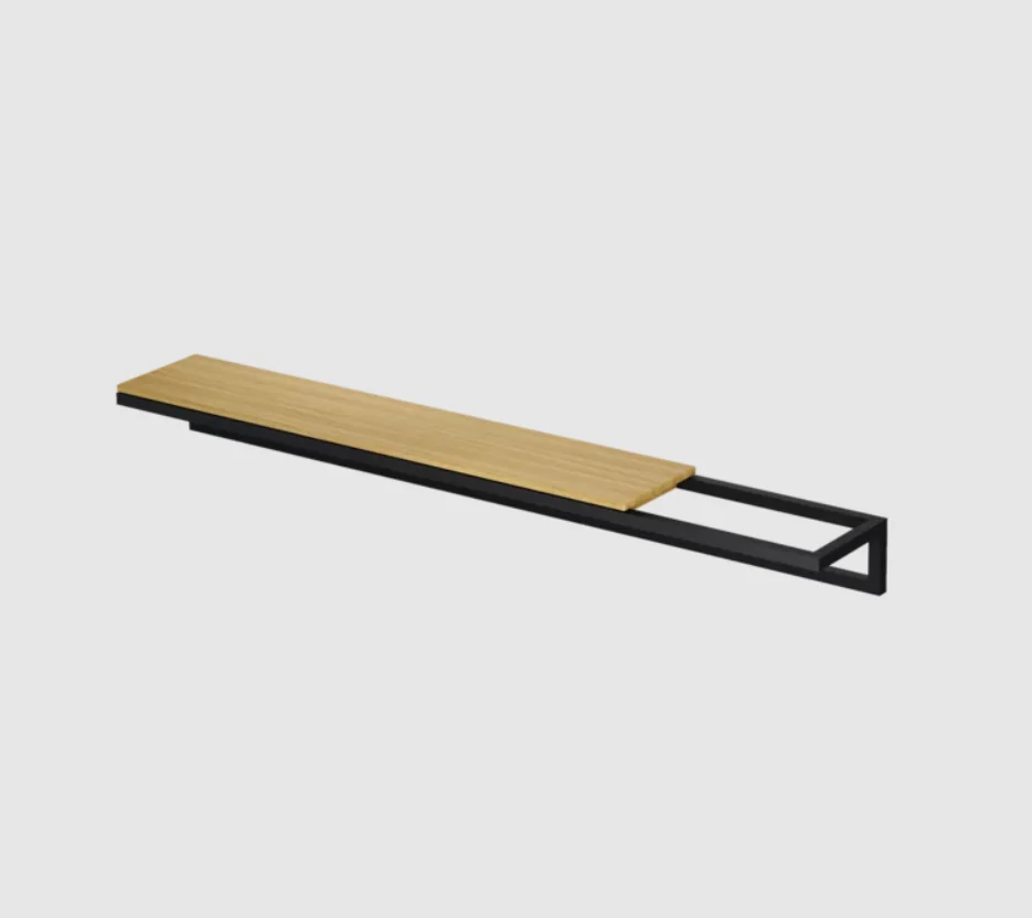 Полотенцедержатель, Bette, BetteLux Shape, шгв 800*120*70, цвет-черный матовый