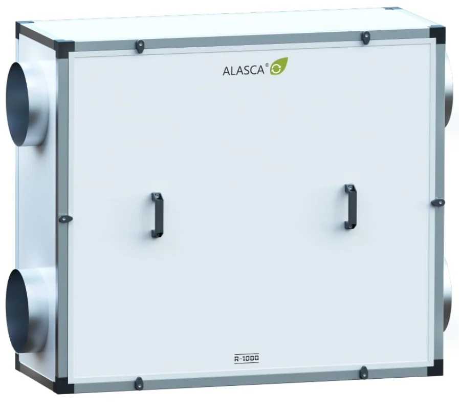 R1400HEC E 3~, Вентиляционная установка Alasca R приточно-вытяжная с энтальпийным пластинчатым рекуператором