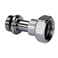 Отвод с накидной гайкой 1/2", хромированный — иконка