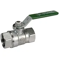 Кран со стандартным проходом, зеленая рукоятка, 1/2"
