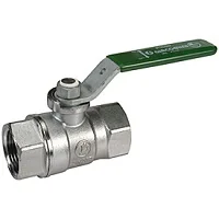 Кран со стандартным проходом, зеленая рукоятка, 1/2"