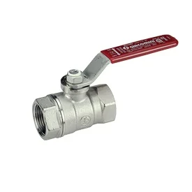 Кран, R250D, 4", ВВ, ручка-рычаг красный, хромированный
