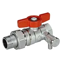 Кранс американ.3/4"x1"с дренажем и ручкой бабочкой