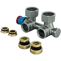Узел нижнего подключения угловой термостатический 3/4"F x 3/4"E