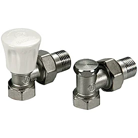 Комплект для отопительных приборов,Giacomini, R705K, угловой, 1/2", 1/2", ВН, хромированный
