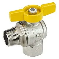 Угловой полнопроходной кран 3/4" В-Н, никелированный (ст.арт. R781GX004)