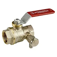 Кран, DN 15, 1/2", со сливом полнопроходной DADO, резьба внутренняя/внутренняя, никелированный
