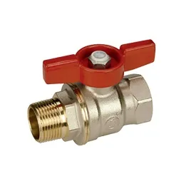 Кран, R914, DADO, 1/4", ВН, ручка-бабочка красная, никелированный — иконка