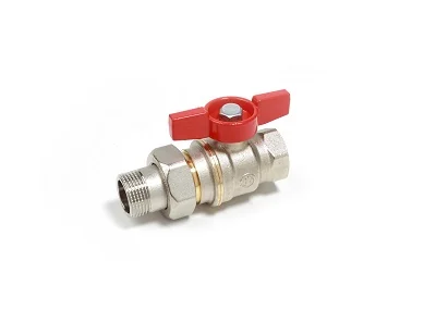 Кран полнопр. DADO с отводом 1/2"x1/2" Н-В бабочка