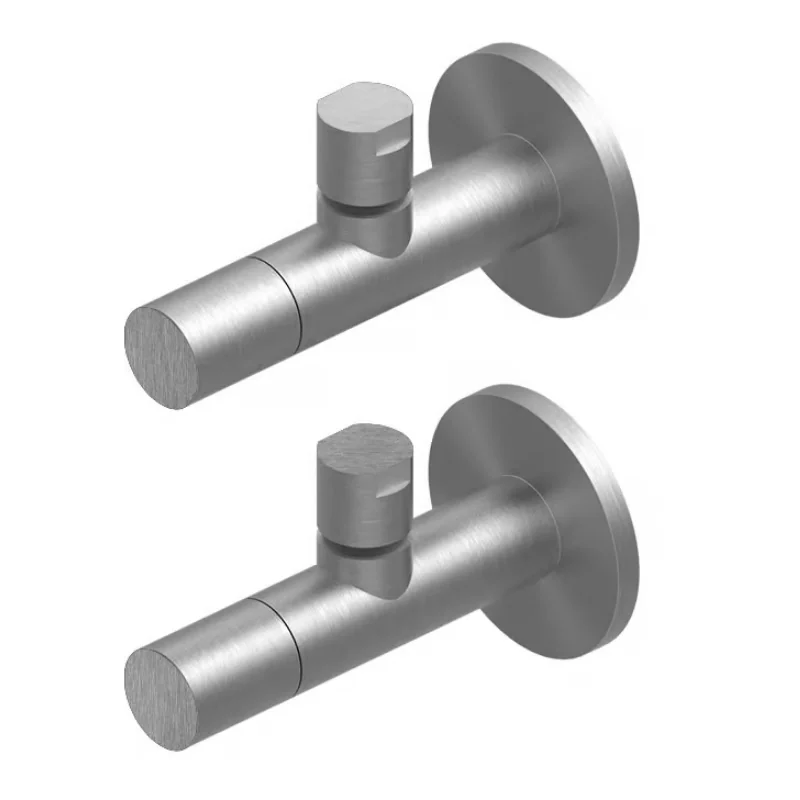Вентиль, Quadro design, фильтрующий, 1/2", 2 шт, цвет-Steel Brushed