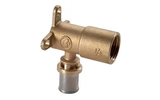 Угольник, Giacomini, RM139, 90°, В, 1/2", 20 x 2, латунь, с кронштейном