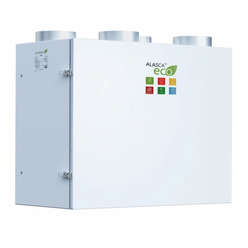RR1500V EC W Pro, Вентиляционная установка Alasca RR с роторным рекуператором + смес. узел, заслонки, датчики