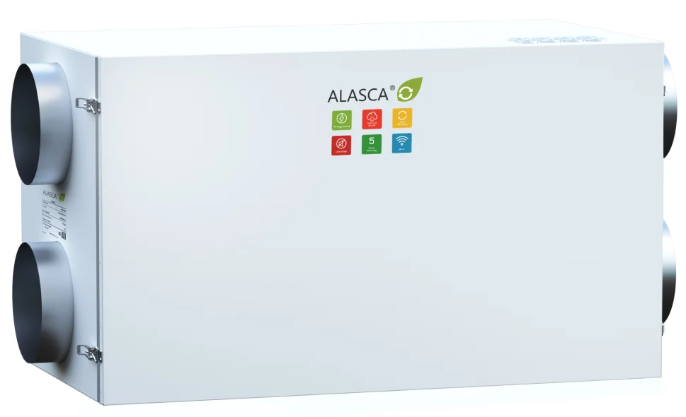 RR500H EC W, Вентиляционная установка Alasca RR с роторным рекуператором