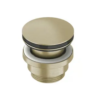 Донный клапан, Quadro design, Complements, для раковин и биде, 1 1/4", цвет-золото светлое