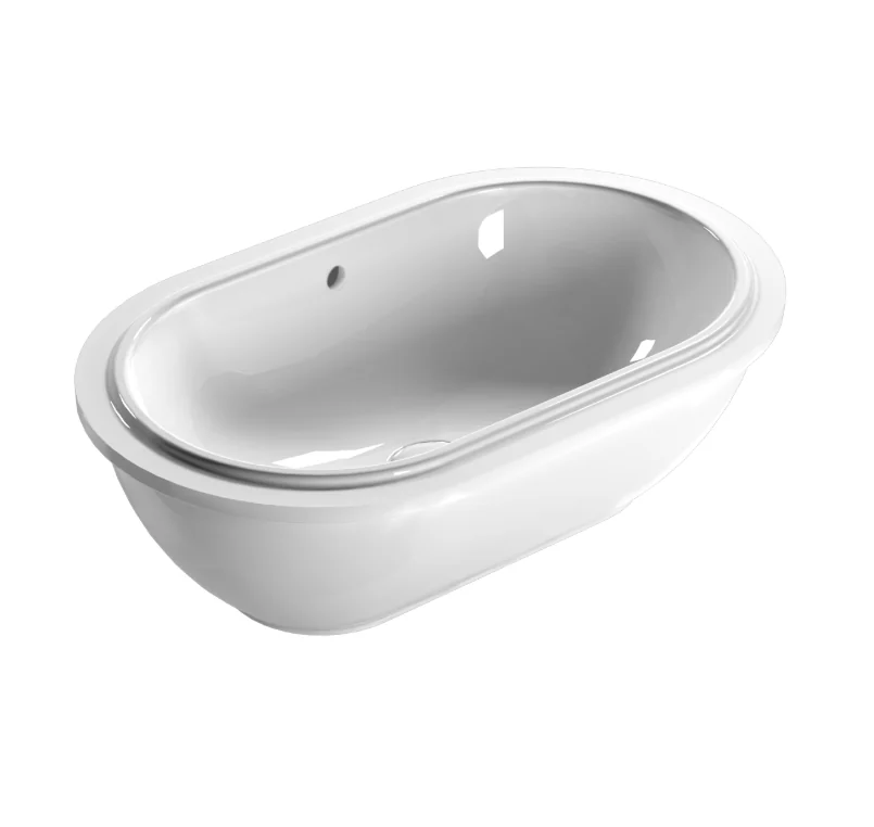 Раковина, Globo, FORTY3, шгв 600*370*200, отверстия для смесителя-отсутствуют, CERASLIDE, BATAFORM, цвет-белый