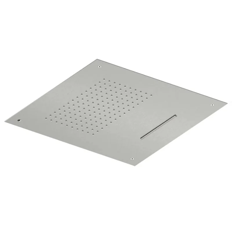 Верхний душ, Quadro design, 500*500, цвет-Steel Brushed