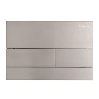 Клавиша смыва, Splendy, Stable Mood, для унитаза, шгв 220*5*150, с прямоугольными кнопками, цвет-сталь брашированная