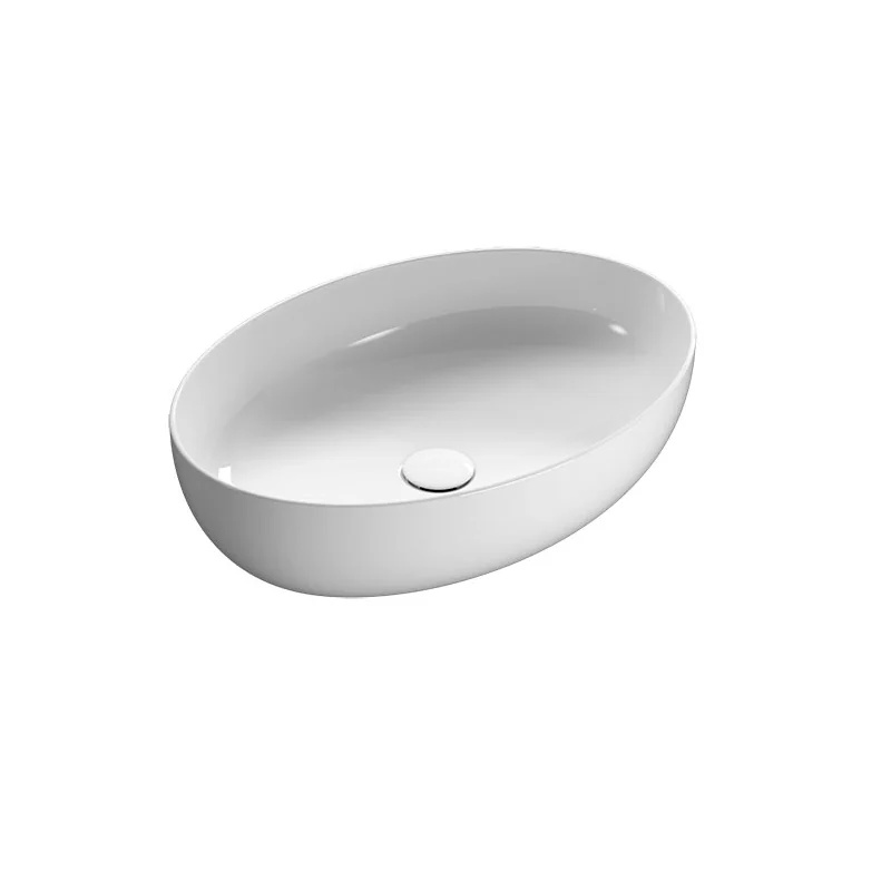 Раковина, Globo, Vanity Basins, шгв 600*420*160, отверстия для смесителя-отсутствуют, CERASLIDE, BATAFORM, цвет-белый