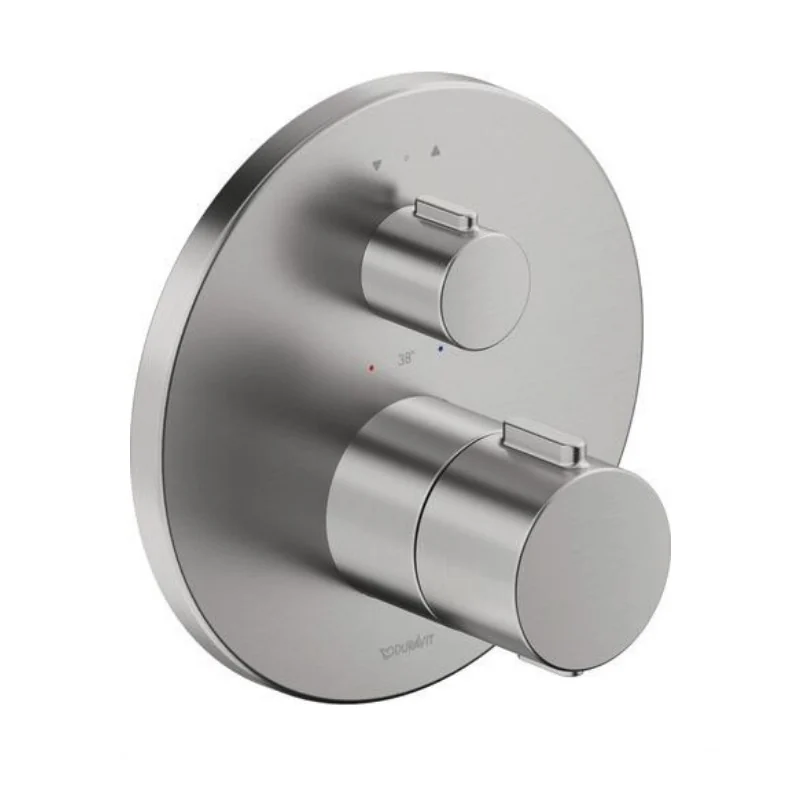 Смеситель для душа, Duravit, на 2 потребителя, цвет-сталь брашированная