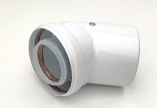 Колено 45°, Camino, (мама-папа) Ø 80/125 мм Condensing, система коаксиальнного дымоудаления — иконка