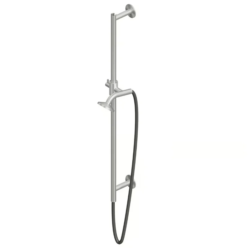 Душевой гарнитур, Quadro design, 80, цвет-Steel Brushed
