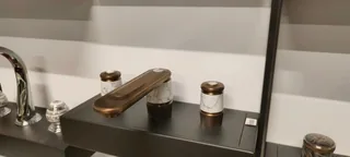 Смеситель для раковины, THG, Corvair Howlite, цвет-Мэтт Умбер PVD