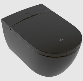 Унитаз-биде, Villeroy&Boch, Viclean, подвесной, шгв 385*595*400, CeramicPlus, цвет-Pure Black